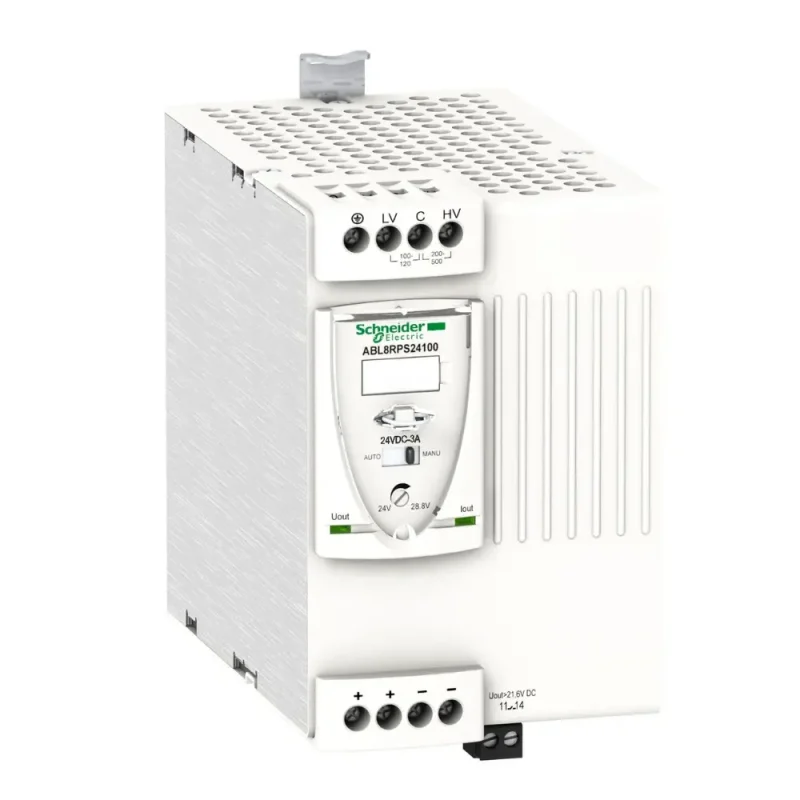 ABL8RPS24100-0 SCHNEIDER FUENTE DE ALIMENTACION, CONEXIÓN MONOFASICA, VOLTAJE DE ENTRADA 100..240VAC, 24VD