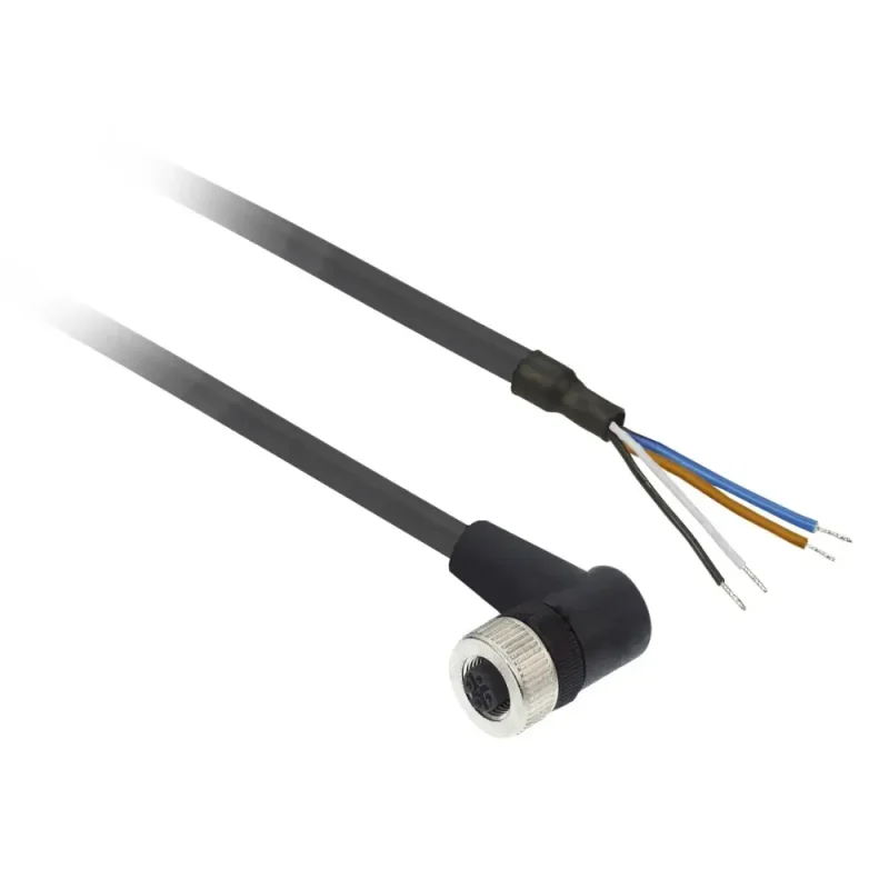 CABLE CON CONECTOR ACODADO DE 2M PARA DETECTOR ULTRASONICO XX*******M12