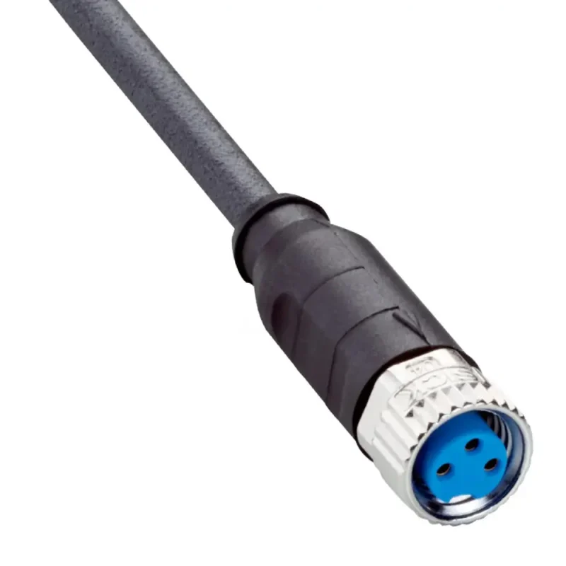 CONECTOR HEMBRA M8 3 POLOS RECTO CON 5M CABLE PUR SIN HALÓGENOS IP65 / IP66K / IP67
