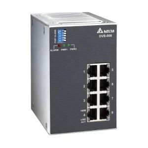 SWITCH INDUSTRIAL ETHERNET FE 10/100 BASE-T(X) DE 8 PUERTOS, 1 DO (RELÉ) - DELTA