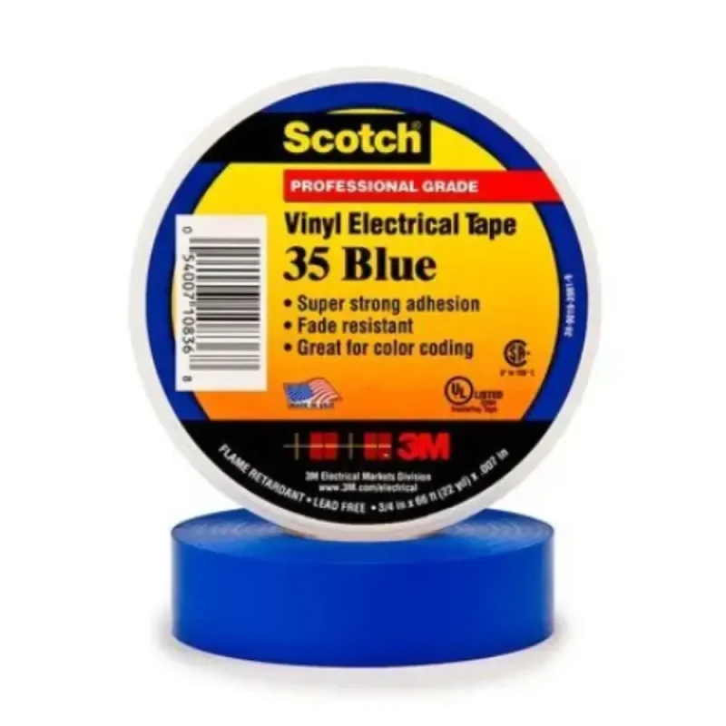 CINTA AISLANTE PVC 19MMX20M ALTA PERFORMANCE AZUL(SCOTCH 35 AZUL)