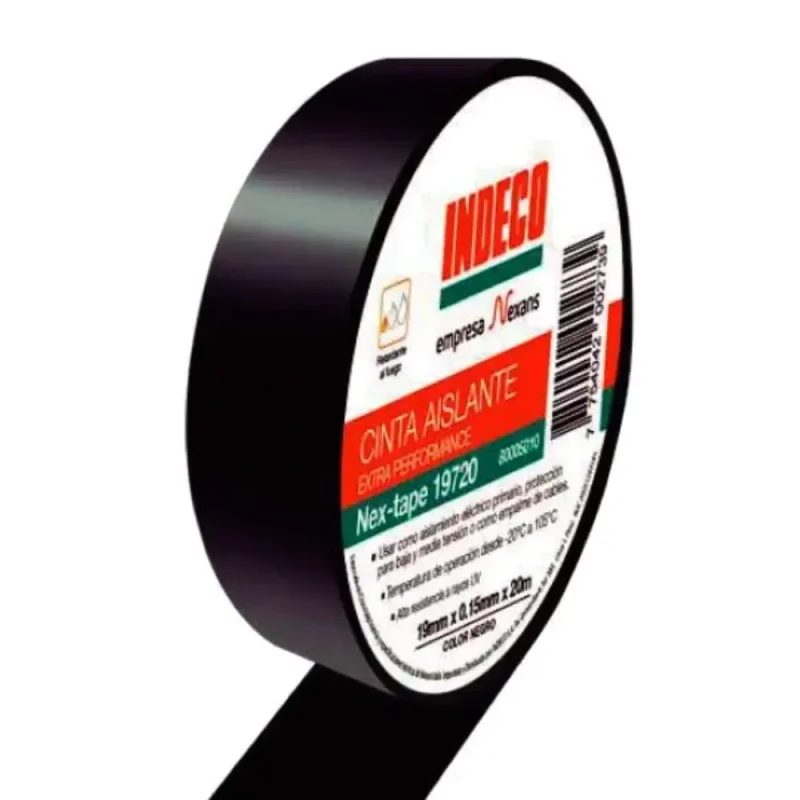 CINTA AISLANTE PVC AUTOEXTINGUIBLE NEXTAPE 19720 19MM(3/4") X 0.18MM X 20MT 1000V 105°C NEGRO