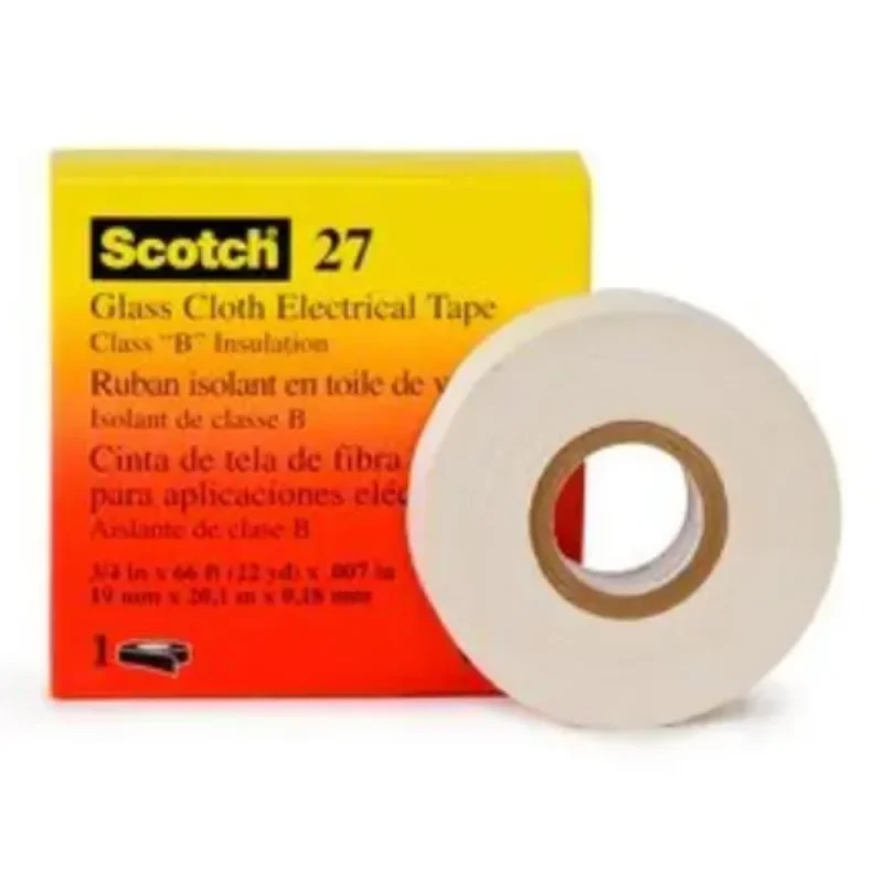 CINTA FIBRA D/VIDRIO C/ADHESIVO SCOTCH 27 3/4X20M CLASE B