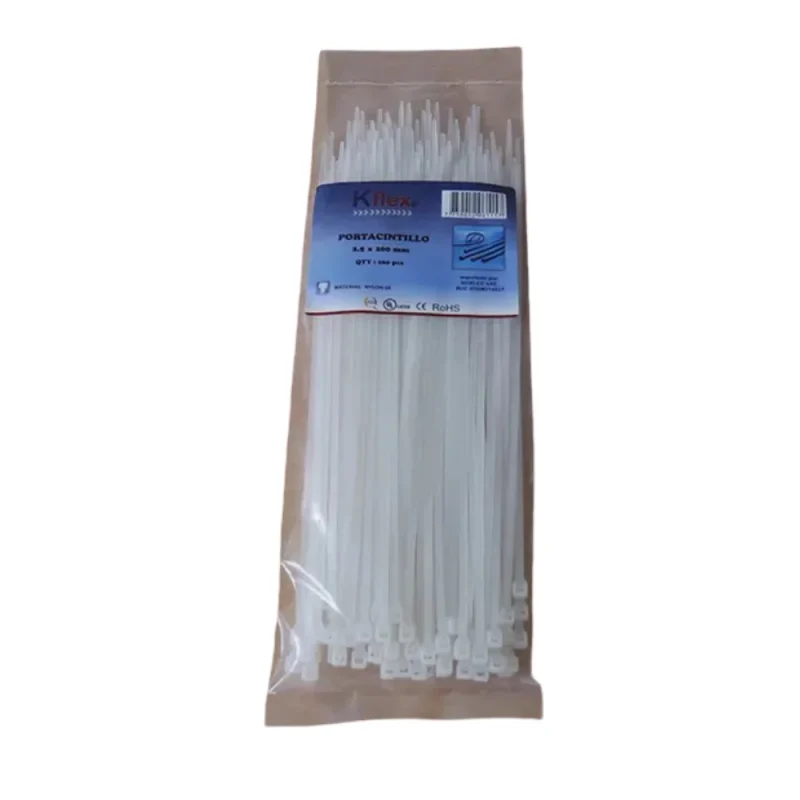 CINTILLO DE AMARRE, 2.5 X 200 MM, BLANCO UL