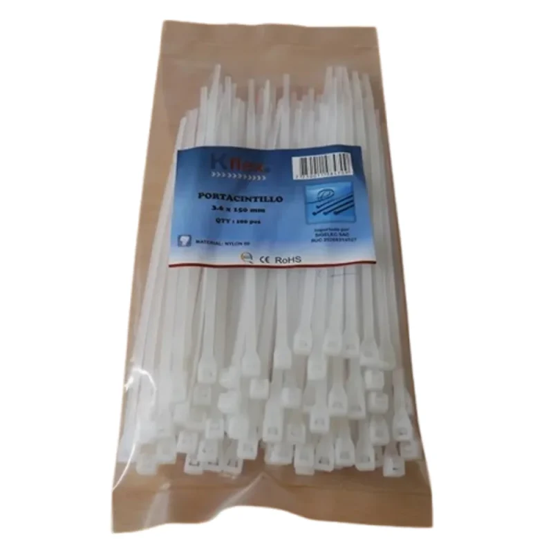 CINTILLO DE AMARRE, 3.6 X 150 MM, BLANCO UL