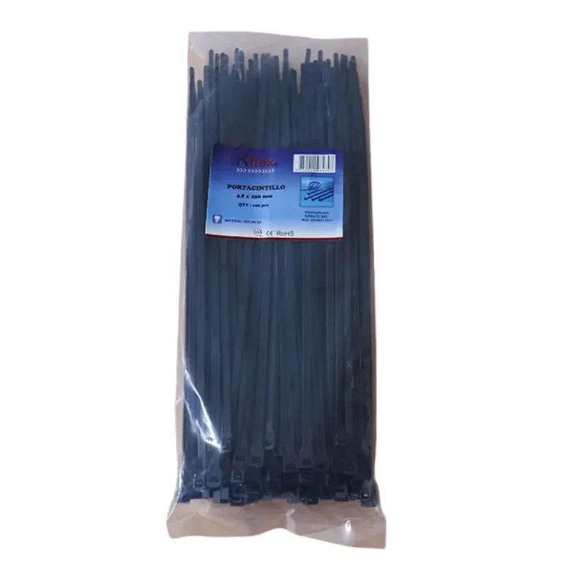 CINTILLO DE AMARRE, 4.8 X 250 MM, NEGRO UL