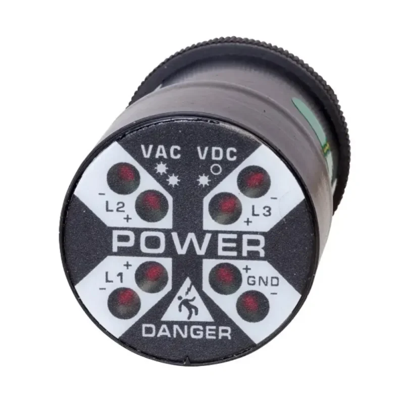 INDICADOR DE VOLTAJE A TRAVES DE PUERTA, INTERMITENTE, 40 A 600 VCA, 30 A 1000 VCC, NEMA 4