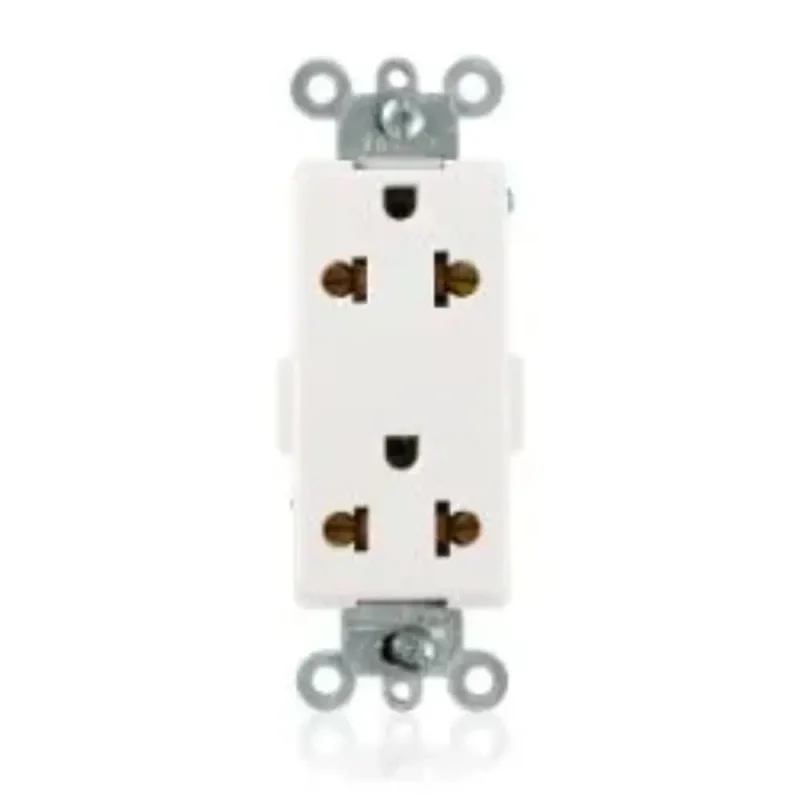 TOMA DOBLE EMPOTRABLE DECORA UNIVERSAL 2X15A L/T 150V O 16A L/T 250V BLANCO