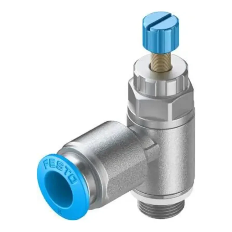 VALVULA DE ESTRANGULACION Y ANTIRRETORNO, ROSCA 1/8, TUB 8MM, REG MANUAL GRLA-1/8-QS-8-RS-D