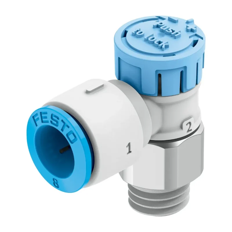 VÁLVULA DE ESTRANGULACIÓN Y ANTIRRETORNO, ROSCA DE 1/8 PARA MANGUERA DE 6MM VFOE-LE-T-G18-Q6-P50